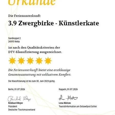 Reetdorf Geltinger Birk Kuenstlerkate Zwergbirke Dom wakacyjny